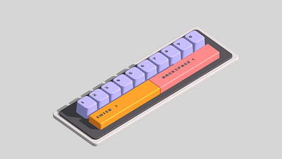 #00-19. 3d Numeric Keyboard 3d design hardware keyboard numbers ui