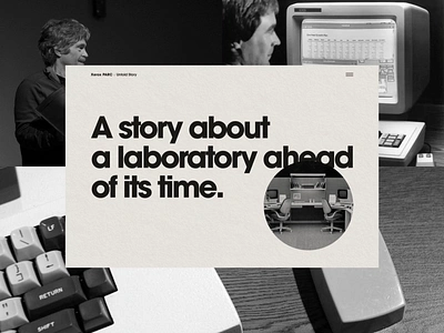 Xerox PARC animation design minimal motion retro typography ui ux web