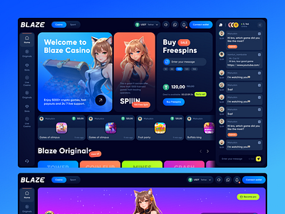 Website design for a crypto casino app branding design graphic design illustration logo typography ui ux vector