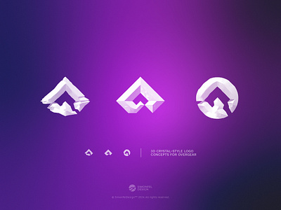 OG Monogram Arrow 3D Crystal Concepts 3d logo arrow crypto crystal currency diamond fantasy g logo game logo gaming gemstone modern monogram o logo og logo og monogram overgear purple rank up upgrade