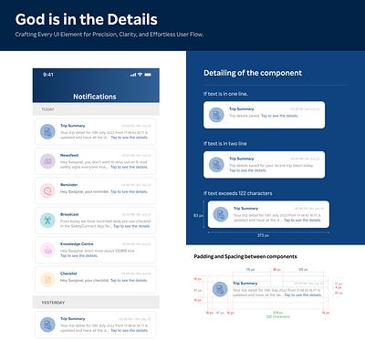 Notification Page component detail detail mobil ui design notification ui component ui design ux design