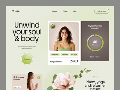 Website for a Wellness Brand ✦ Wellsty design interface product service startup ui ux web website