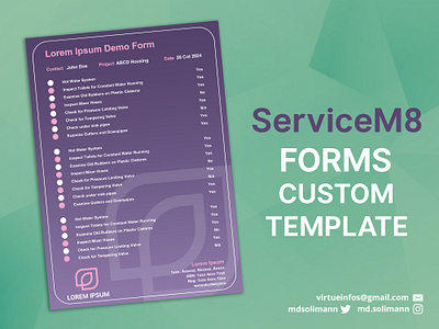 Custom ServiceM8 Forms Design branding form branding servicem8 form custom form custom servicem8 forms docx servicem8 forms forms template graphic design modern letterhead servicem8 custom form servicem8 custom forms servicem8 custom template servicem8 custom templates servicem8 forms servicem8 job servicem8 template servicem8 templates servicem8 work order stationery design word templates