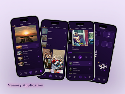 Memory application designer gallery music player ui ux uiux designer video