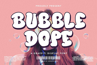 Bubble Dope Groovy Display Font bubble dope groovy display font classic font cute font decorative font display font groovy display font groovy font retro font summer font vintage font