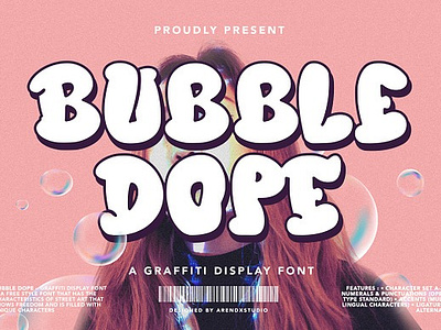 Bubble Dope Groovy Display Font bubble dope groovy display font classic font cute font decorative font display font groovy display font groovy font retro font summer font vintage font