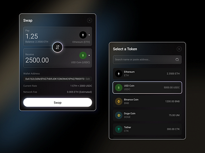 Swap！ bank bitcoin crypto figma swap token transaction ui ui component wallet