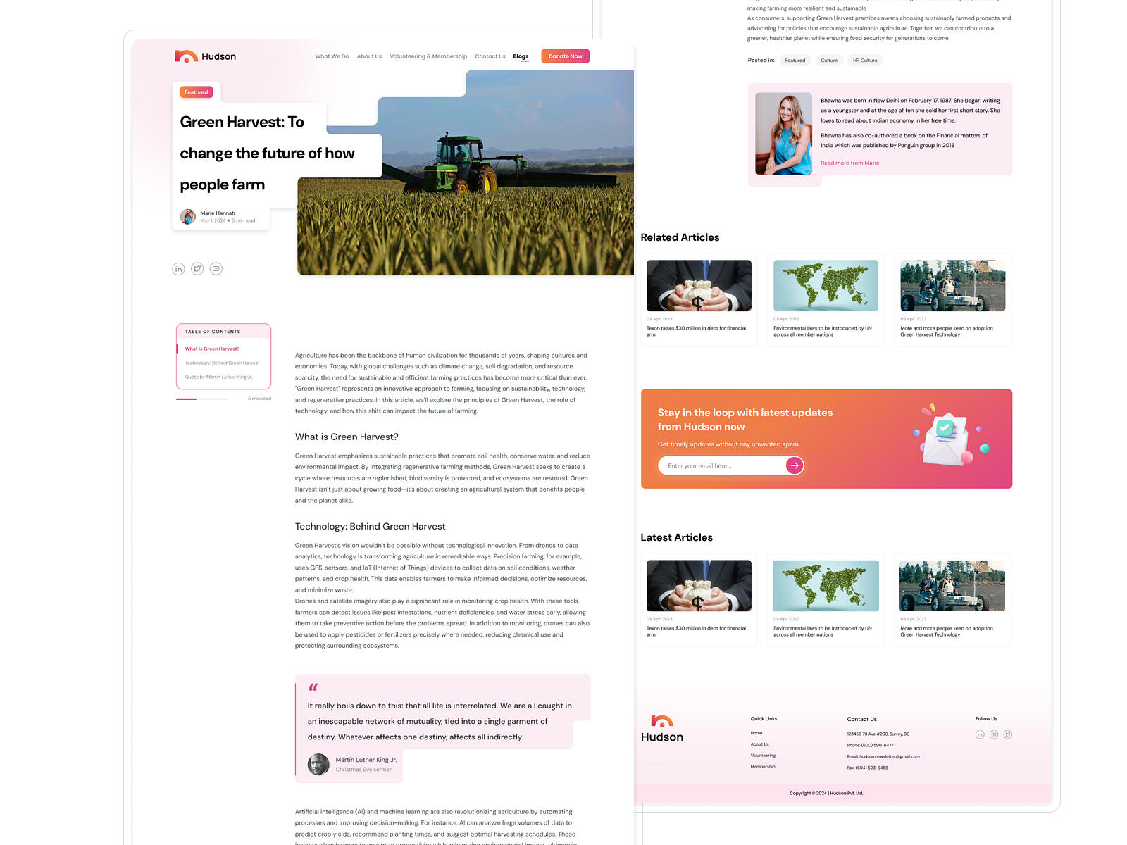 Website design: Blog Page by Bhawna Kaushik on Dribbble
