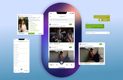 "ReSource" Mental Help App/for IOS app communication content dark design healthcare help ios light medical mentalhealth popular product psychologist research theme therapist ui uiux ux