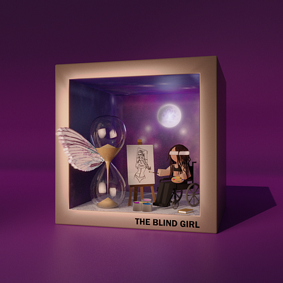 The Blind Girl 3d 3d animation 3d art 3d illustration abstract art blender cgi character design cinema 4d concept art digital art environment design game art geometric art isometric low poly modeling motion graphics render stylized