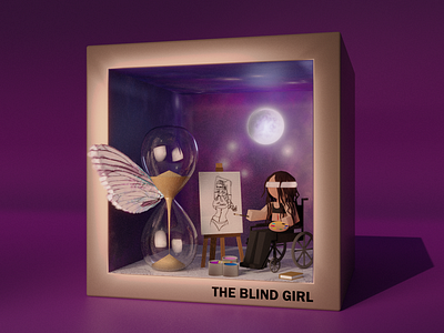 The Blind Girl 3d 3d animation 3d art 3d illustration abstract art blender cgi character design cinema 4d concept art digital art environment design game art geometric art isometric low poly modeling motion graphics render stylized