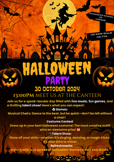 Halloween Party Poster advertising branding creative creativedesign design graphic design illustration social social media