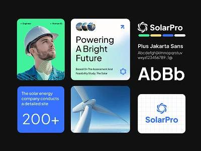 SolarPro Eco Energy Power Branding app design brand design brand identity brandidentity branding branding design figma design landing page design logo design mobile app design product branding techwitpro ui design uiux uiux design user experience ux ux design web design website design