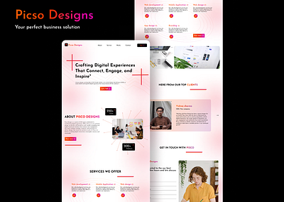 Design Agency website ui agency branding design design studio gradients illustration logo typography ui ux web website websites