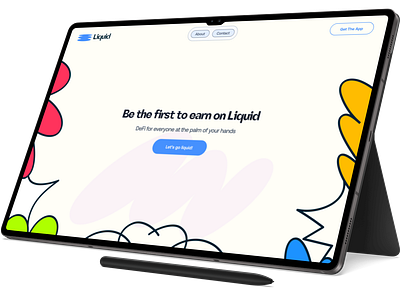 Liquid | DeFi in your pocket defi figma hero section ui