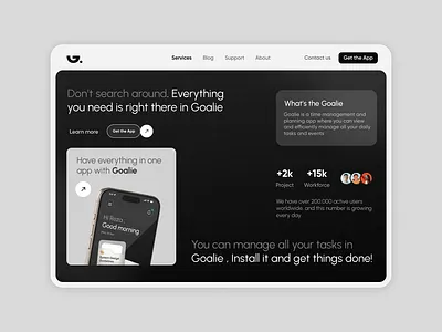 Goalie 3d animation art branding design dev graphic design logo mobile motion graphics new popular trend ui ui kit ux web