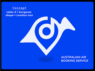 Australian air booking service logo air booking service australian air booking service best logo branding business company logo colourful logo creative design graphic design kangaroo shape letter d location icon logo mark minimalist modern logo simple ticket ticketing services vector