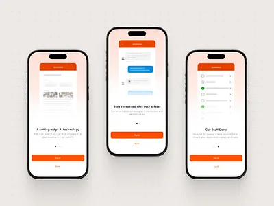 StudentHub Application - Onboarding application bordeaux clean education figma french designer interface design mobile onboarding simple ui
