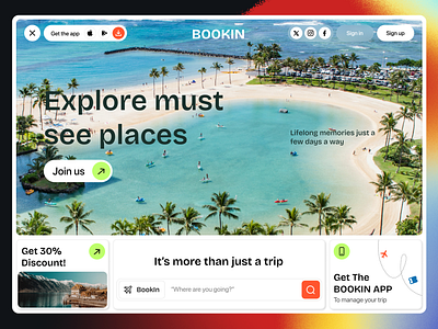 Travel App Landing page landing page landing page design travel app web design website design