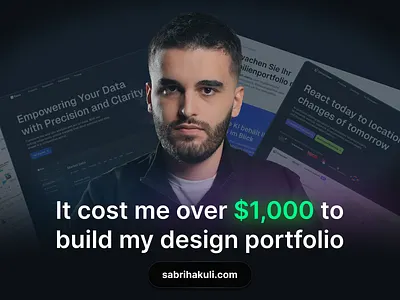 😎 It cost me over 1,000 Euros to build my design portfolio 1000 brand build case cool design develop dollars euros figma friends portfolio showcase study ui ui ux web design