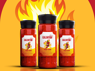 Calenton -mexican hot sauce branding graphic design logo