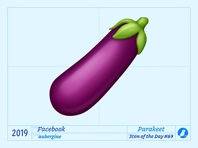 Icon of the Day #69 aubergine design eggplant emoji icon icons illustration vegetable