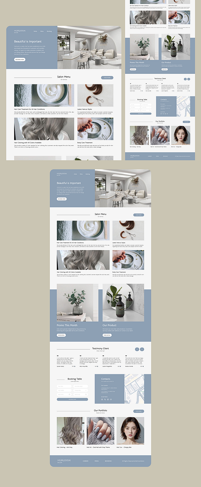 [Landing Page Website UI] Salon Website companyui companywebsite designui greyui landingpage landingpageui salonui salonwebsite ui uidesign userinterface webdesign website websitedesign websiteui