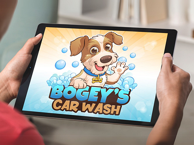 Custom Cartoon Dog logo Design animal logo beehaya cartoon cartoon character cartoon dog cartoon logo cartoon logo maker carwash cartoon carwash logo custom logo design dog drawing dog illustration dog logo fiverr graphic design illustration logo petshop logo vector