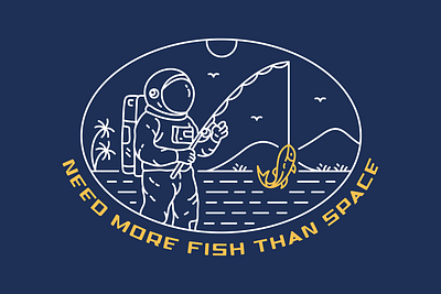 Need More Fish Than Space 1 alien apparel astronaut branding fish fisherman fishing funny galaxy nasa nature ocean outer space planet rocket space t shirt t shirt design ufo universe