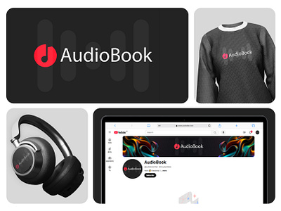 AudioBook Branding: Modern & Minimalistic Design Concept animation audiobook brand branding design graphic design illustration logo social media design typography ui ux vector