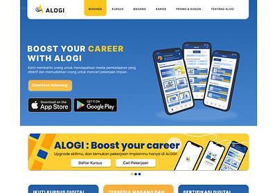 Alogi : "Boost Your Career" bra career design ui