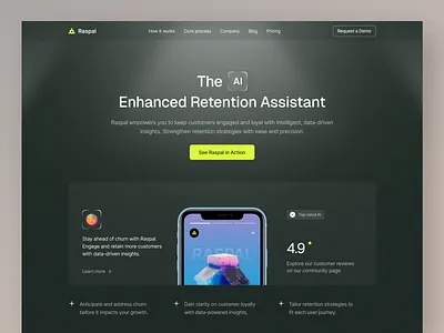 Raspal - Website Design ai ai app ai feature ai gpt ai header ai hero ai homepage ai retention ai website chat gpt design gpt ui uidesign uiux website website design