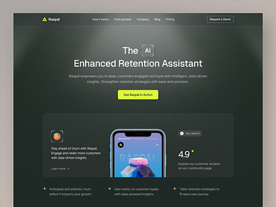 Raspal - Website Design ai ai app ai feature ai gpt ai header ai hero ai homepage ai retention ai website chat gpt design gpt ui uidesign uiux website website design