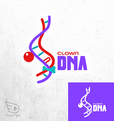 Logo concepts chipdavid clown dna dogwings logo vector