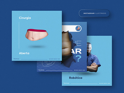 Instagram Ilustrado para Médico Cirurgião branding graphic design insta instagram post medicina médico post instagram médico postagem para clínica