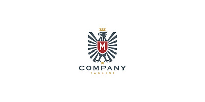Heraldry Eagle animal bird brand branding eagle graphic design heraldry herladry logo illustration initial logo letter mark logo logos shield typography vector wings