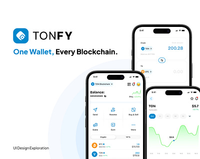 TONFY Crypto Wallet App app bank bitcoin blockchain branding crypto cryptocurrency design finance fintech illustration mobile apps money nft payment ui ui design ux design wallet web3