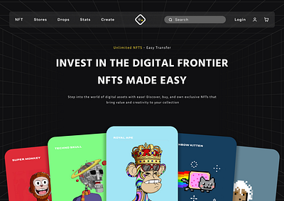 NFT Marketplace Website design animation branding motion graphics ui ux