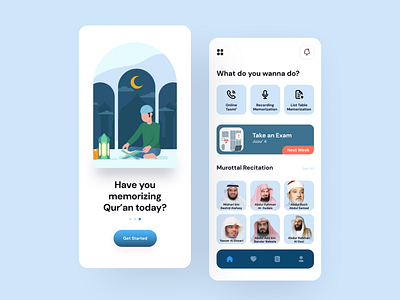 Qur'an Journal - Memorizing Qur'an App (Tasmi' Online) app design memorizingquran quranapp uiux