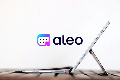 Aleo App app logo branding clean dualmeaning graphic design logo modern simple stylish