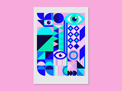 Abstract poster #22 abstract color design geometric graphic design illustration paulegu poster ui