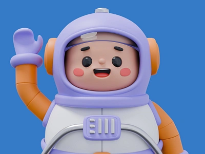 3D Mascot Character Astronaut 3d 3d mascot 3d modeling astronaut blender brand branding character character illustration chibbi company character cute character illustration mascot space