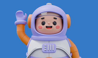 3D Mascot Character Astronaut 3d 3d mascot 3d modeling astronaut blender brand branding character character illustration chibbi company character cute character illustration mascot space