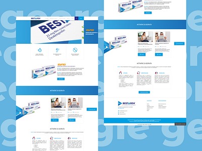 Bestaren - a new digital-first look blue brandguide headache medicine homepage medicine redesign ui ux