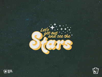 stars ad adventure advertisement explore retro text saturday morning adventure club smac stargazing stars vintage typopography