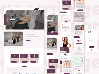 minimalistic homepage - beauty studio - mobile-first design classy homepage minimalistic mobile first modern non conventional forms purple ui ux