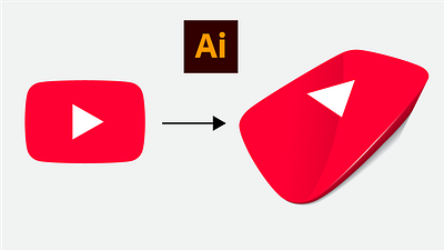 Stylish 3D YouTube Logo Design in Illustrator | Tutorial 3d 3d logo adobe illustrator branding design graphic design how to howto illustrator tutorial logo logo design tutorials vector youtube youtube logo