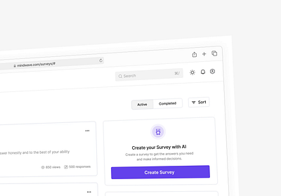 Mindwave - Survey Management Platform branding dashboard product design ui uiux ux ux design web app