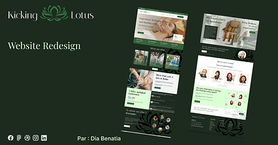 Kicking Lotus website redesign branding canada chair clean graphic design green layout lotus massage minimal montreal quebec redesign shades therapy trending ui ux web design website