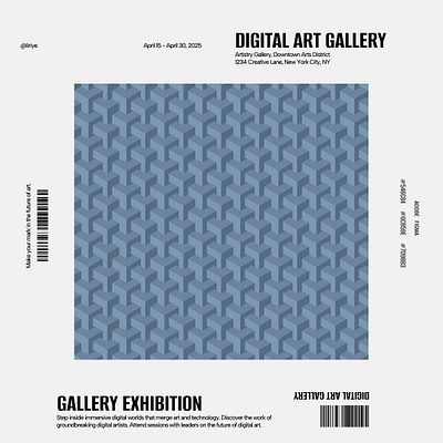 Digital Art Gallery Poster adobe art gallery branding difital exhibition graphic design illustrations illustrator poster ui web designer